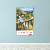 Monsal Dale, Train and Viaduct British Rail Canvas Afdruk (Insitu (Houten vloer))