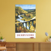 Monsal Dale, Train and Viaduct British Rail Canvas Afdruk (Insitu (Woonkamer))