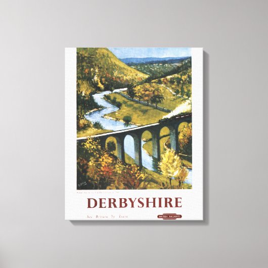 Monsal Dale, Train and Viaduct British Rail Canvas Afdruk (Voorkant)