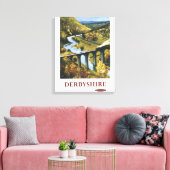 Monsal Dale, Train and Viaduct British Rail Canvas Afdruk (Insitu (Woonkamer))