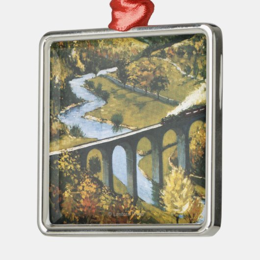 Monsal Dale, Train en Viaduct British Rail Metalen Ornament (Links)