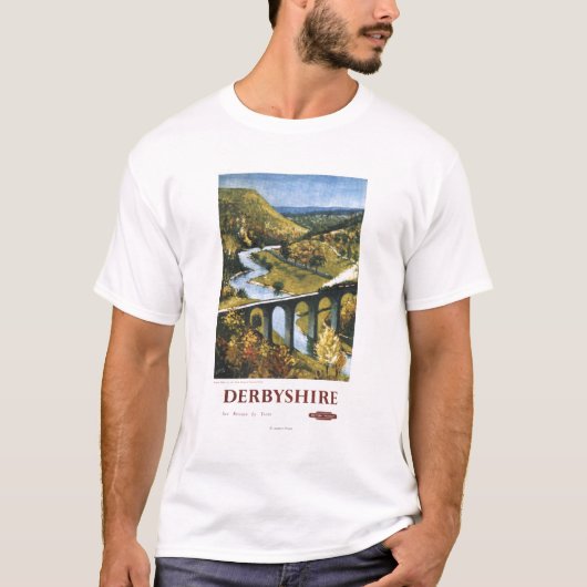 Monsal Dale, Train en Viaduct British Rail T-shirt (Voorkant)