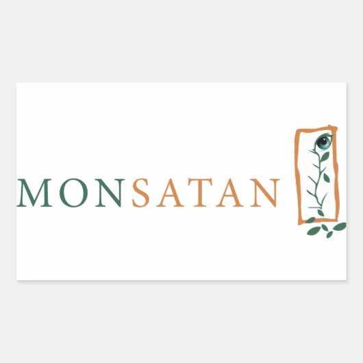 Monsanto = Monsatan Rechthoekige Sticker (Voorkant)