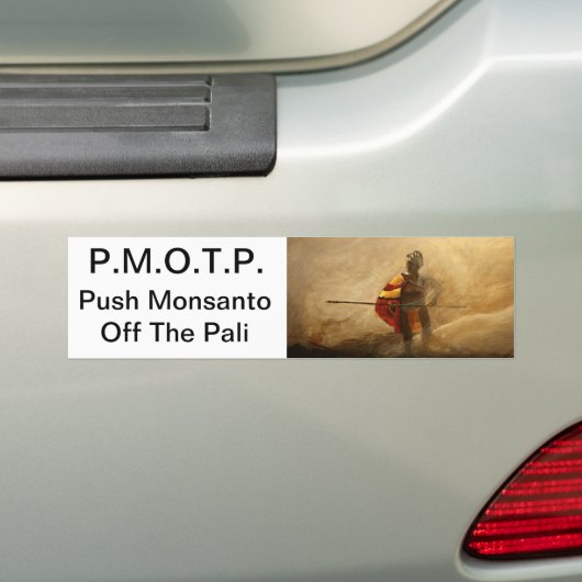 Monsanto uit de pali duwen bumpersticker (Op auto)