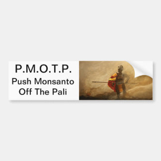 Monsanto uit de pali duwen bumpersticker