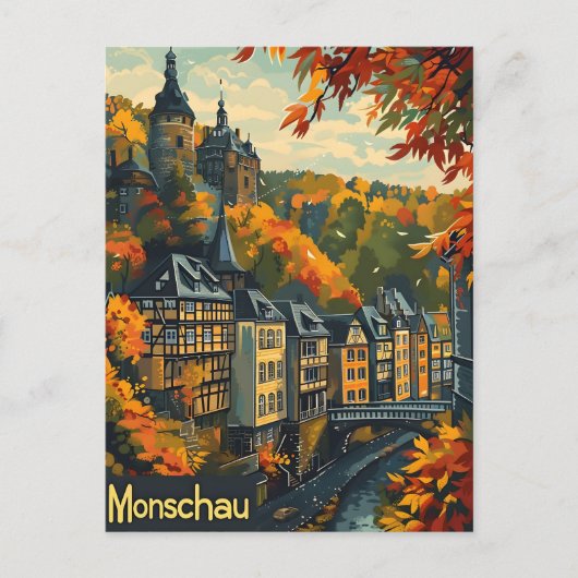 Monschau Duitsland Briefkaart (Voorkant)