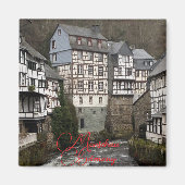 Monschau in Duitsland in de winter Magneet (Voorkant)