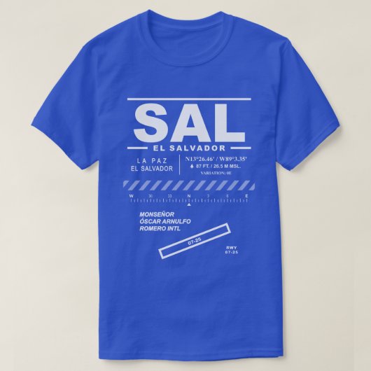 Monseñor Óscar Arnulfo Romero Airport SAL T-shirt (Design voorkant)