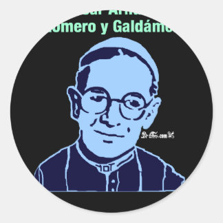 MONSEÑOR OSCAR ROMERO 18 PRODUCTEN RONDE STICKER