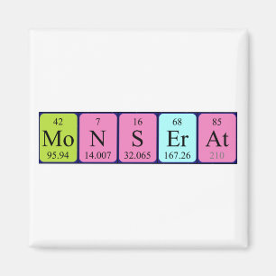 Monserat periodiek table name magnet