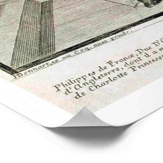 "Monsieur", anders Philip Duc d'Orleans van Frankr Poster (Hoek)