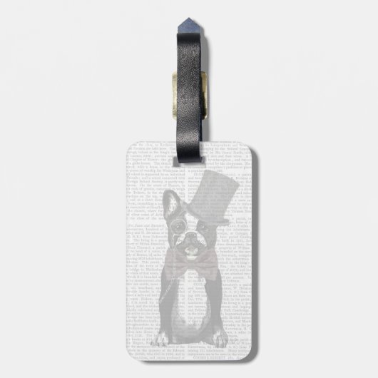 Monsieur Bulldog 2 Bagagelabel (Achterkant verticaal)