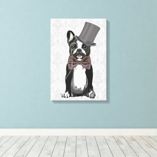 Monsieur Bulldog Canvas Afdruk (Insitu (Houten vloer))