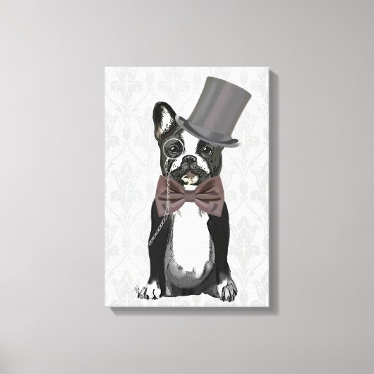 Monsieur Bulldog Canvas Afdruk (Voorkant)