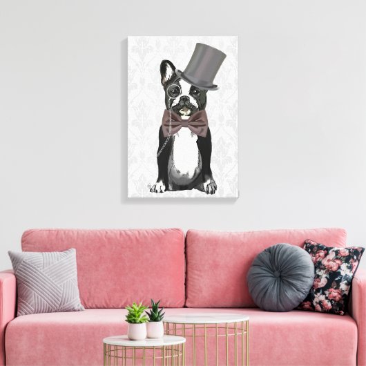 Monsieur Bulldog Canvas Afdruk (Insitu (Woonkamer))