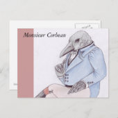 Monsieur Corbeau Briefkaart (Voorkant / Achterkant)
