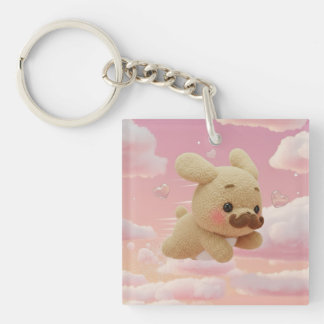 Monsieur Dog: Gepersonaliseerde Japanse Yumekawa K Sleutelhanger