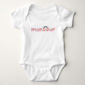 MONSIEUR Fun, Frans Citaat & Mustache Romper (Voorkant)