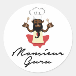 Monsieur Guru Ronde Sticker