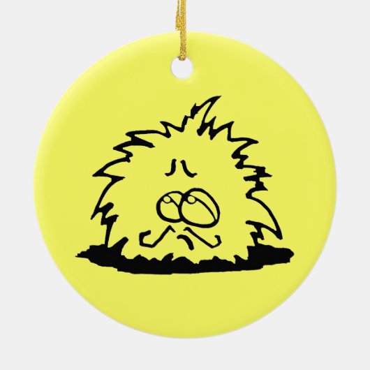 "MONSIEUR POUFF" KERAMISCH ORNAMENT (Achterkant)