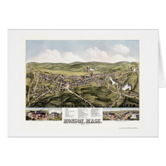 Monson, MA Panoramic Map - 1879