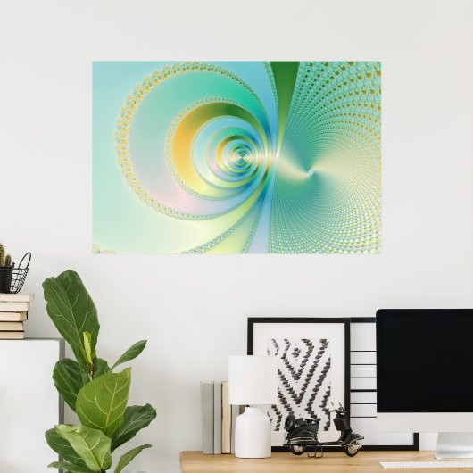 Monsoon - Fractaal Poster (Thuiskantoor)