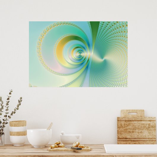 Monsoon - Fractaal Poster (Keuken)