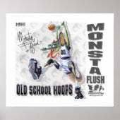 Monsta Flush Dinosaur Basketball Poster (Voorkant)