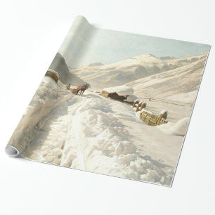 Monsted - Winter in Ponte-Campovasto, Zwitserland Cadeaupapier