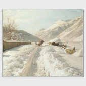 Monsted - Winter in Ponte-Campovasto, Zwitserland Cadeaupapier (Vlak)