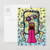 monster6 briefkaart (Voorkant / Achterkant)