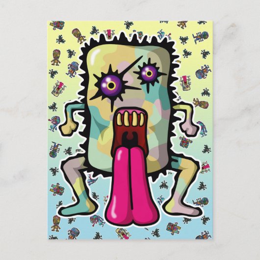 monster6 briefkaart (Voorkant)