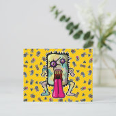 monster6 briefkaart (Staand voorkant)