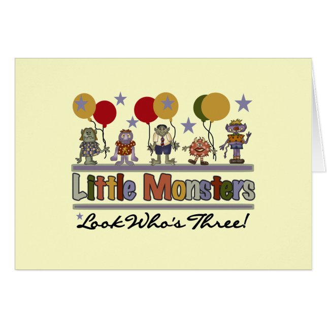 Monster 3e verjaardag Tshirts en geschenken (Voorkant Horizontaal)