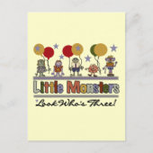 Monster 3e verjaardag Tshirts en geschenken Briefkaart (Voorkant)