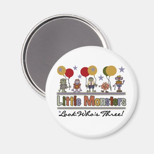 Monster 3e verjaardag Tshirts en geschenken Magneet (Voorkant / Achterkant)