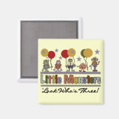 Monster 3e verjaardag Tshirts en geschenken Magneet (Voorkant / Achterkant)