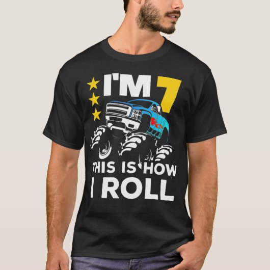 Monster 7th Birthday Gift Big geweldige T-shirt (Voorkant)