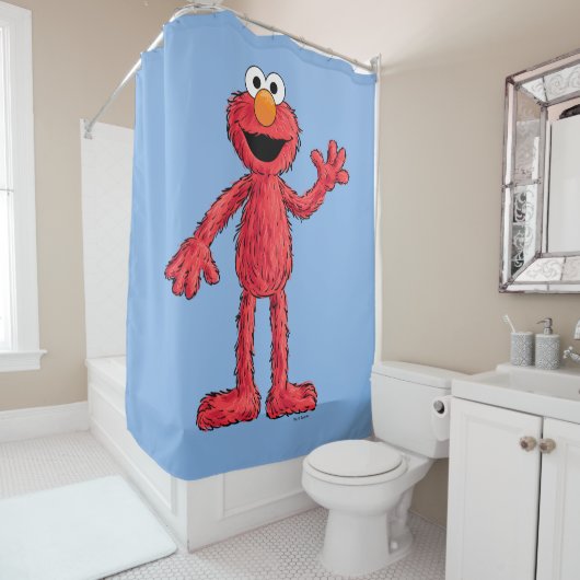 Monster aan het einde van dit artikel | Cutie Elmo Douchegordijn (In situ)