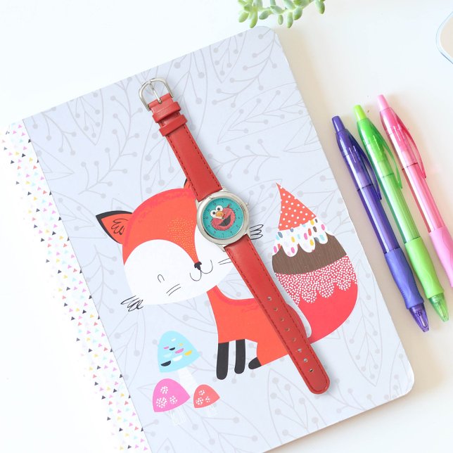 Monster aan het einde van dit artikel | Elmo Horloge (Watch on table)