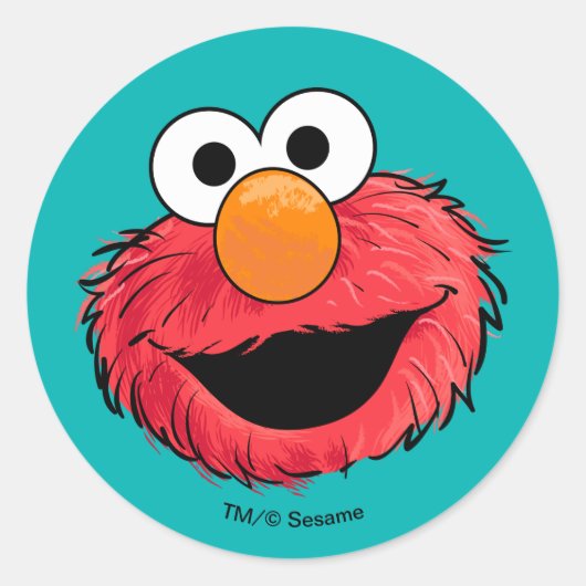 Monster aan het einde van dit artikel | Elmo Ronde Sticker (Voorkant)