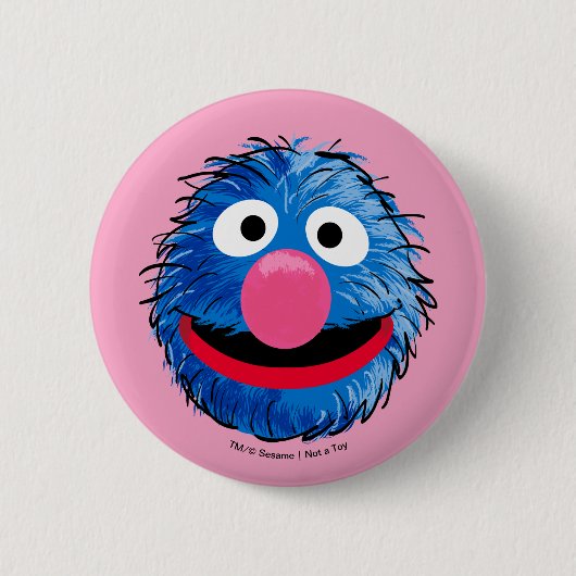 Monster aan het einde van dit artikel | Grover Ronde Button 5,7 Cm (Voorkant)