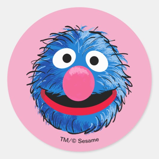 Monster aan het einde van dit artikel | Grover Ronde Sticker (Voorkant)