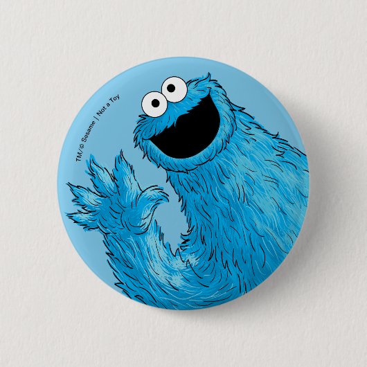Monster aan het einde van dit artikel | Koekje Ronde Button 5,7 Cm (Voorkant)