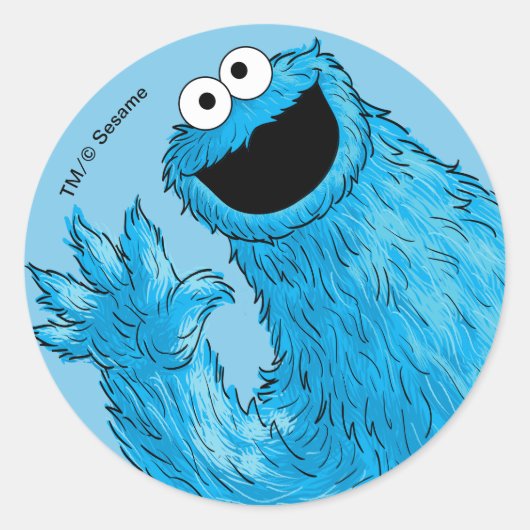 Monster aan het einde van dit artikel | Koekje Ronde Sticker (Voorkant)