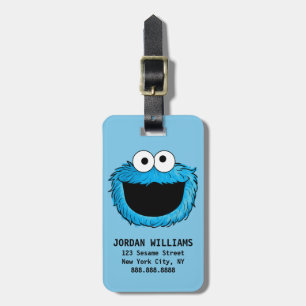 Monster aan het einde van dit artikel Koekjesmon Bagagelabel