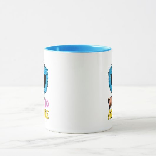 Monster aan het einde van dit artikel | Koekjesmon Mok (Midden)