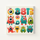 Monster Alfabet – Speelse Wezens Karakter's Notitieboek (Achterkant)