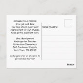 Monster alfabetisme Kinder Educatief Briefkaart (Achterkant)