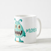 Monster/Alien/Cartoon/Blauw Koffiemok (Voorkant rechts)